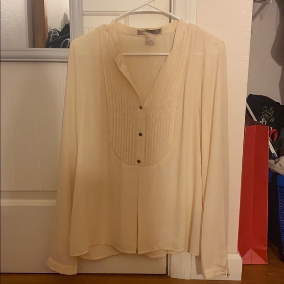 Cream long sleeve blouse - Picture 1 of 1
